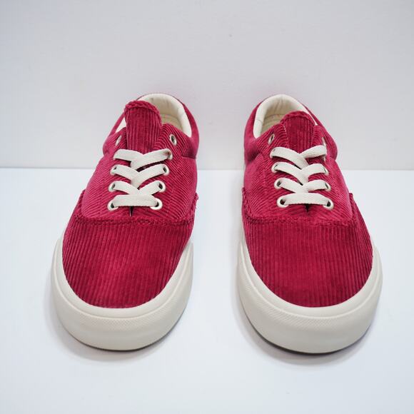 NEW POLO RALPH LAUREN KEATON CORDUROY SNEAKER SHOE RED MENS SIZE - 8 - Picture 2 of 7